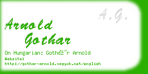 arnold gothar business card